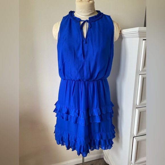 Johnston & Murphy Royal Blue Ruffle Dress - Picture 3 of 10